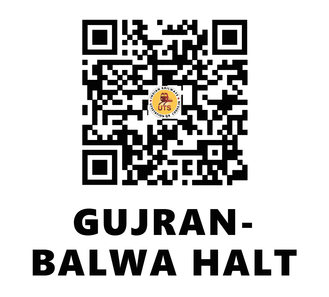 UTS QR Code for GUJRAN-BALWA HALT - GLBN (NR - UTTAR PRADESH)